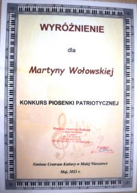 Sukces w Konkursie Piosenki