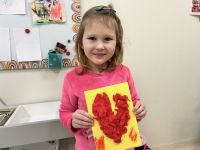 Udział w konkursie plastycznym "Kartka na dzień Babci i Dziadka